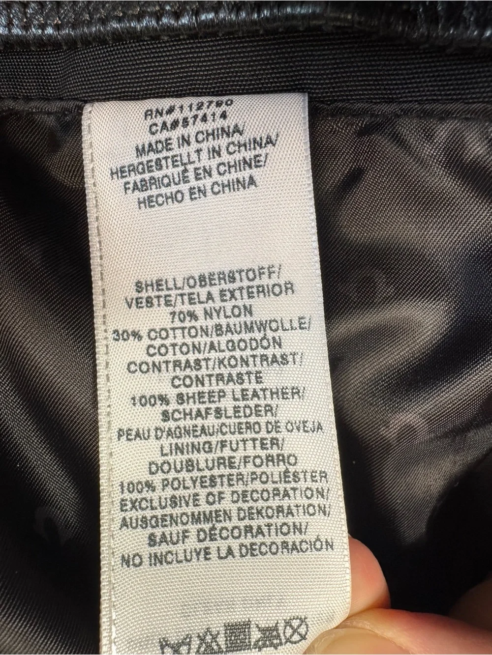 True Religion Black Bomber Mix Media Cotton Leather Jacket Size 3XL